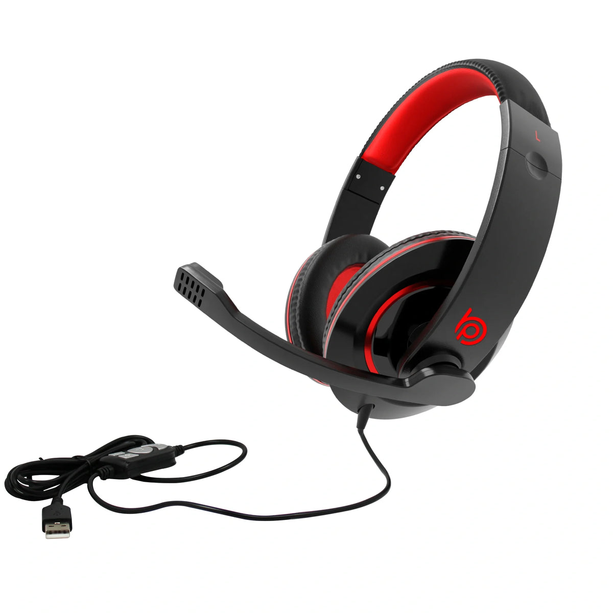 BigPassport Pro-Boom 722 USB Over-Ear Headset with Noise Cancelling Mic - Black