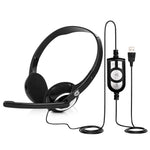 BigPassport Pro-Boom 189 USB Over-Ear Headset with Noise Cancelling Mic (Black/Silver)