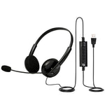 BigPassport Pro-Tech 134 USB Wired Headset with Noise Cancelling Mic - Black