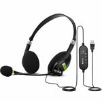 BigPassport Pro-Tech 440 USB Wired Headset with Noise Cancelling Mic - Black