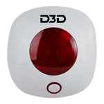 D3D Wireless Strobe Siren | 433MHz RF Outdoor Alarm Siren for ZX-G12 Home Security System | Model Siren_ZX_G12