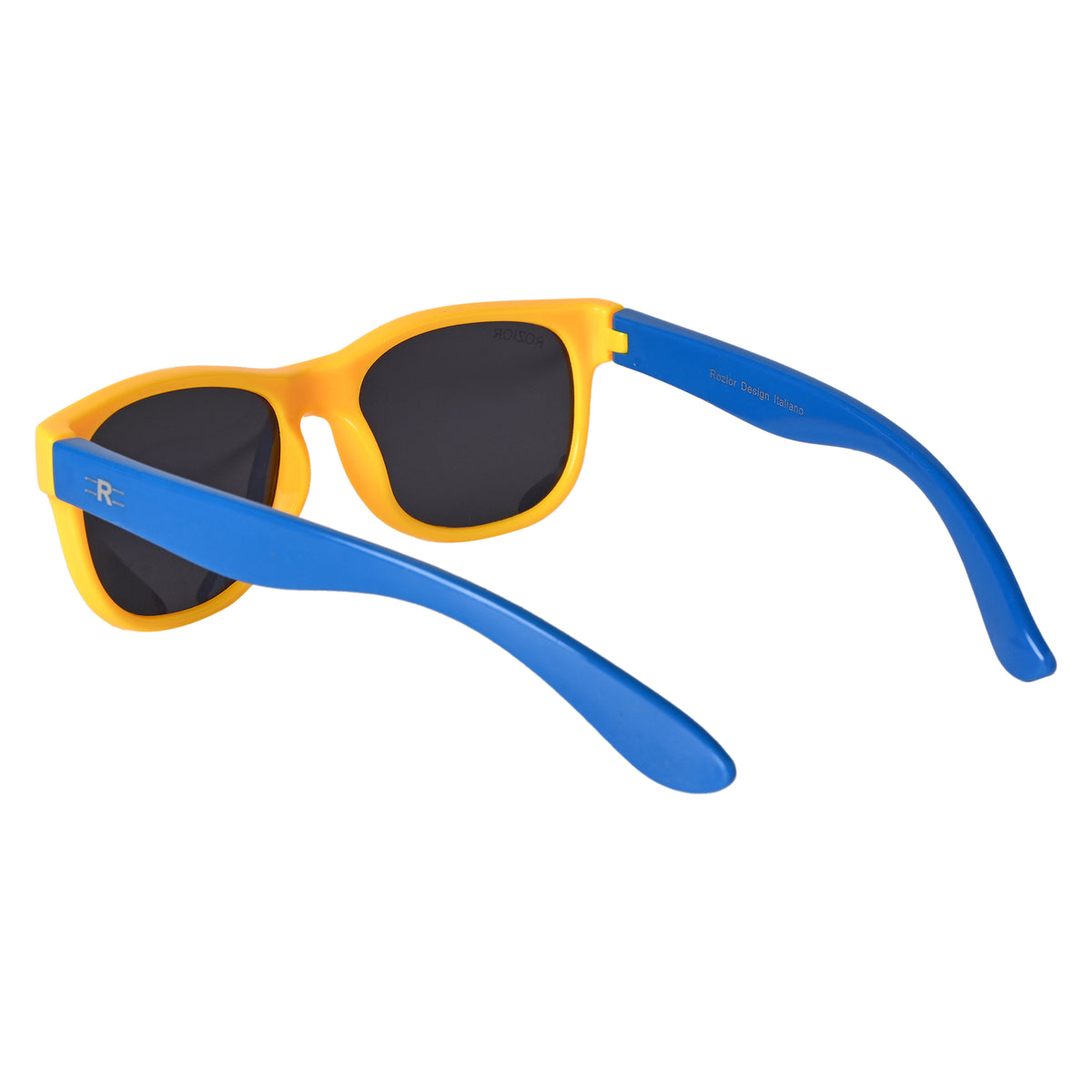 Side view of ROZIOR UV400 sunglasses for boys and girls with a comfortable lightweight frame