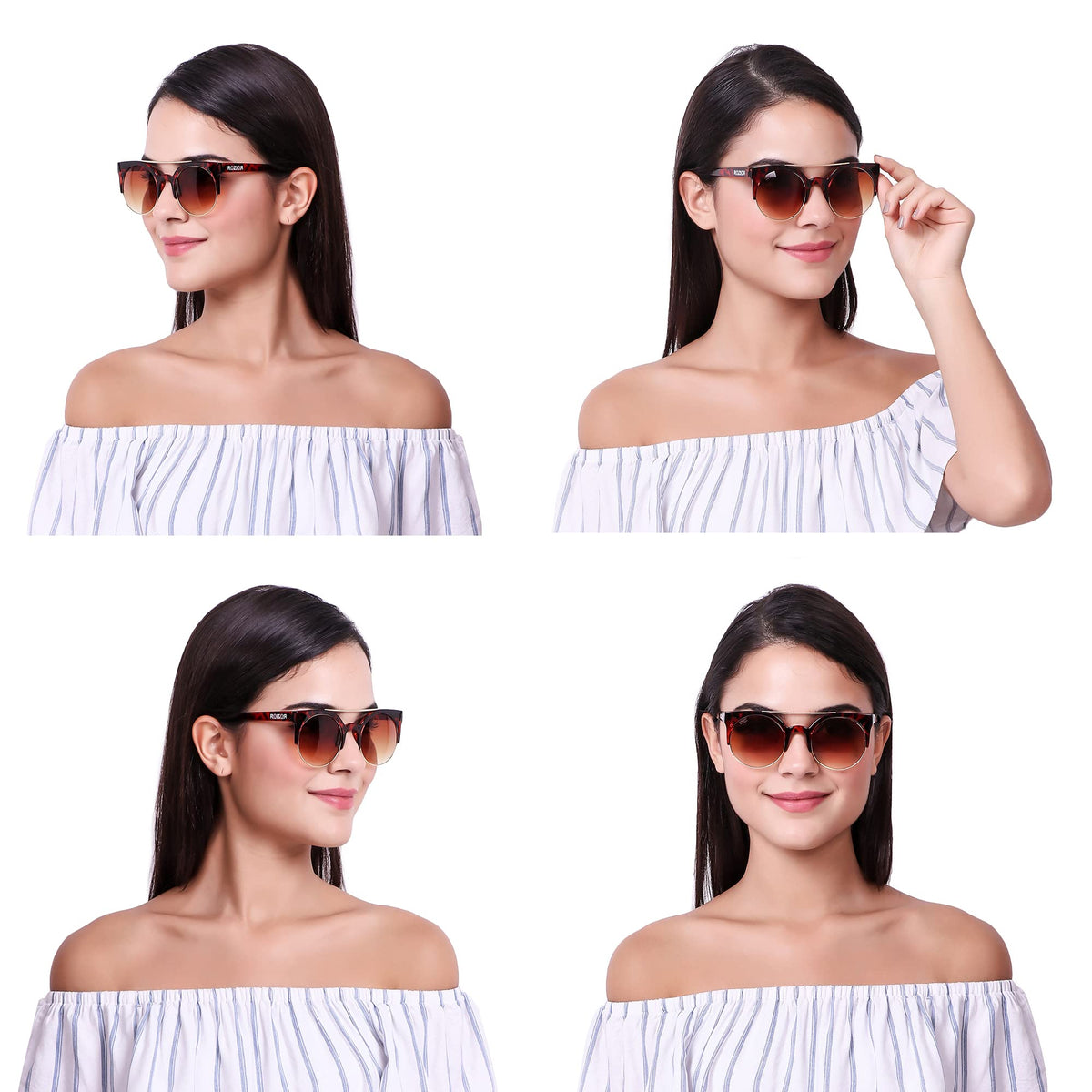 ROZIOR designer sunglasses with brown lenses and tortoise frame model RWU1032C7