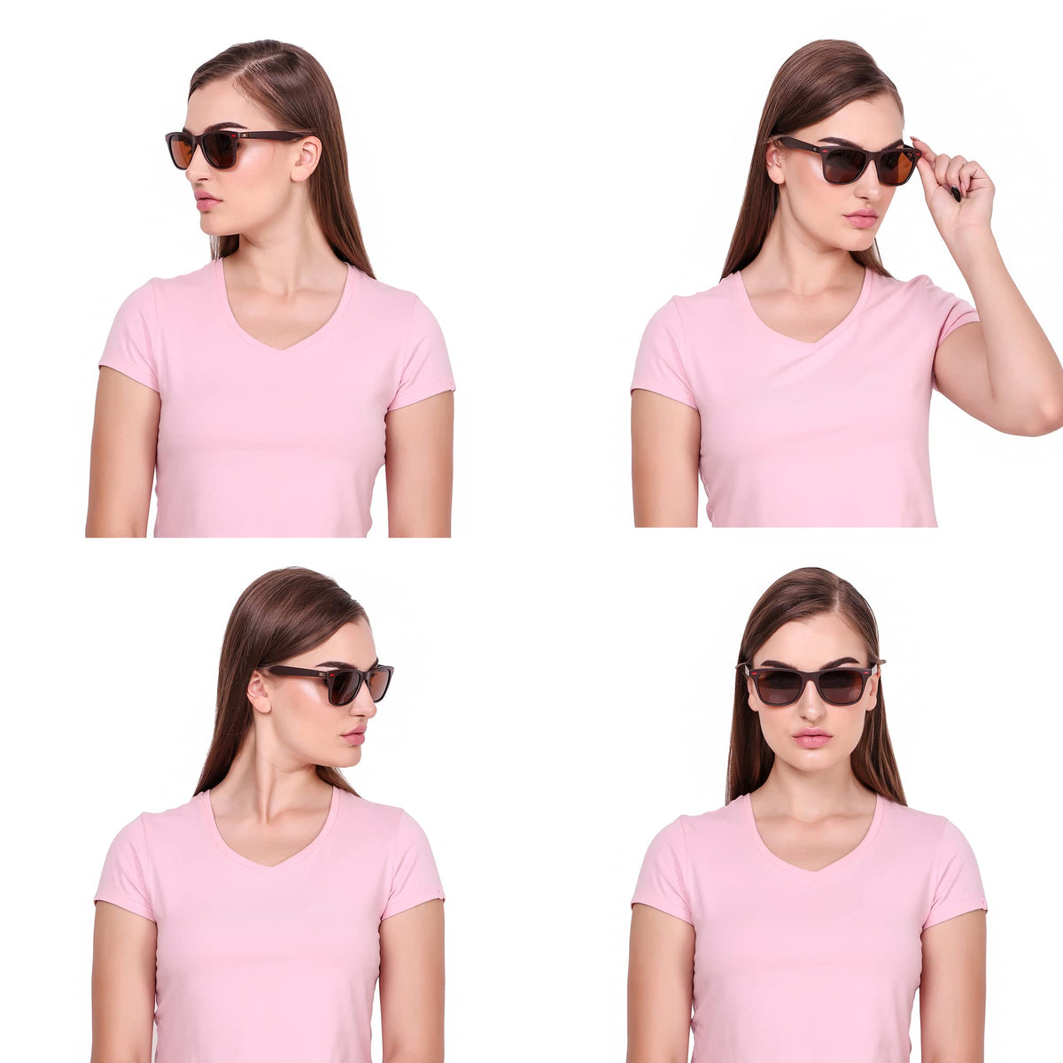 Stylish ROZIOR unisex polarized sunglasses with brown frame and brown lenses for everyday fashion