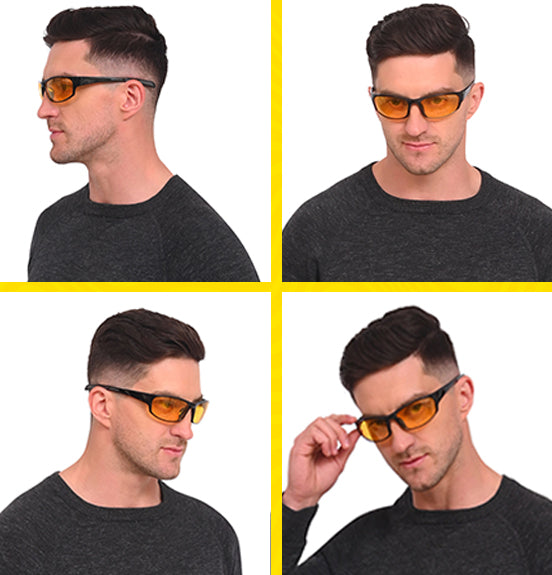 Lightweight ROZIOR fit-over prescription glasses for comfortable night driving and outdoor travel