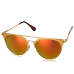 ROZIOR® Golden Aviator Sunglasses for Men & Women | UV Protection Red Mirror Lens | Golden Metal Frame | RWU2207M5 | Pack of 1