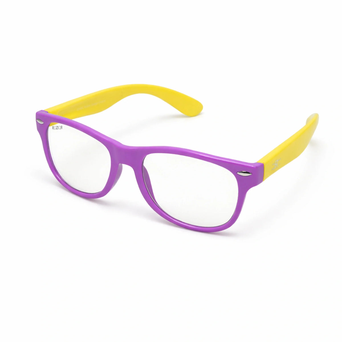 ROZIOR Kids Blue Light Blocking Glasses front view with zero power anti-glare lenses for online classes, TV, computer and mobile use.
