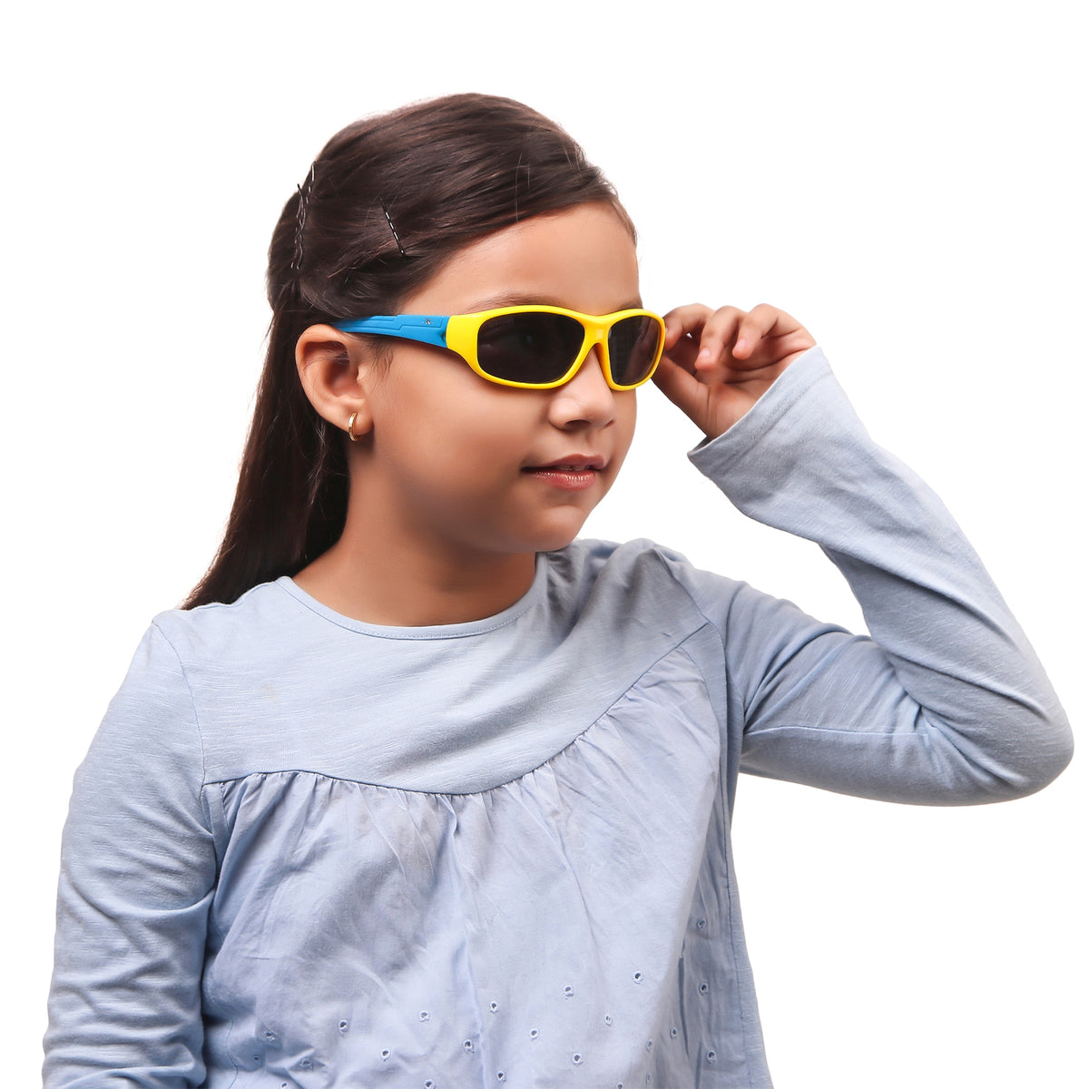 Side view of ROZIOR kids sunglasses designed for travel, holidays and outdoor adventures