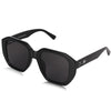 ROZIOR® Men & Women Polarized Sunglasses | Black Frame | Black Lens | UV400 Protection | Medium | Pack of 1
