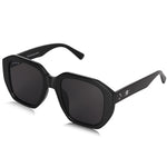 ROZIOR® Men & Women Polarized Sunglasses | Black Frame | Black Lens | UV400 Protection | Medium | Pack of 1