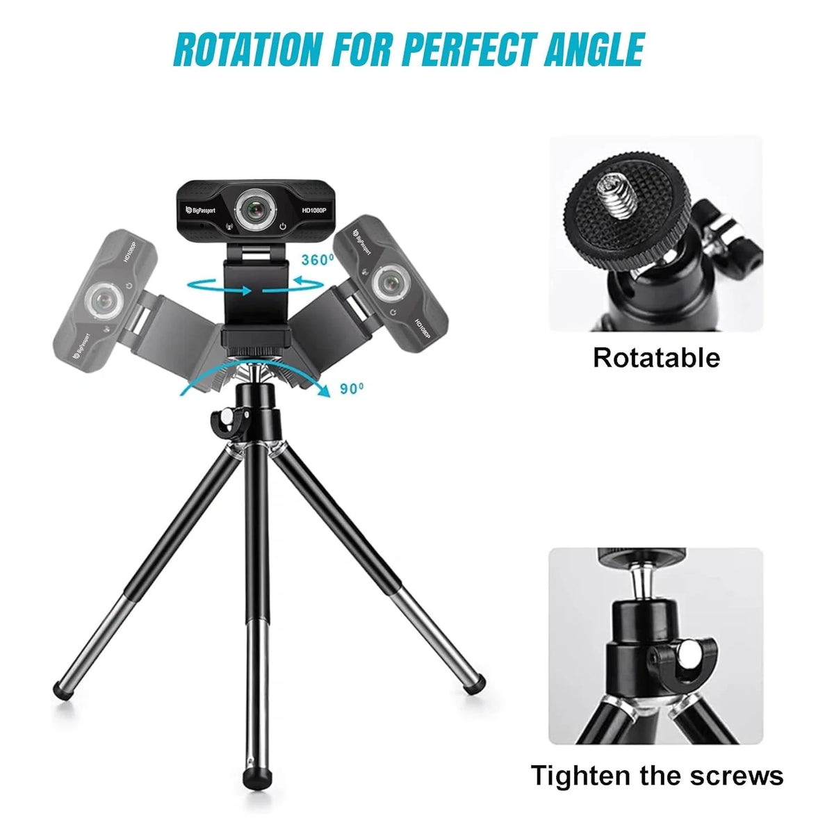 BigPassport Tripod N1 Mini Tripod Stand for Webcam & Smartphone