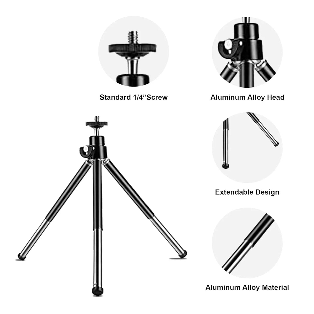 BigPassport Tripod N1 Mini Tripod Stand for Webcam & Smartphone