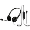 BigPassport Pro-Tech 134 USB Wired Headset with Noise Cancelling Mic - Black