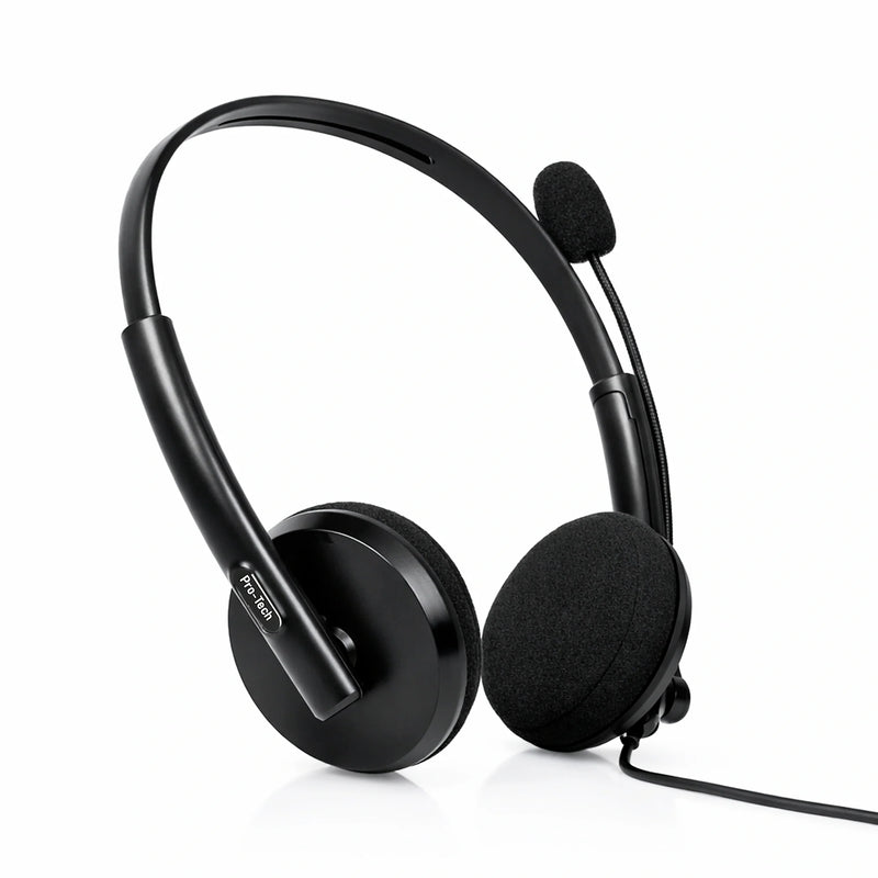 BigPassport Pro-Tech 134 USB Wired Headset with Noise Cancelling Mic - Black