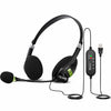 BigPassport Pro-Tech 440 USB Wired Headset with Noise Cancelling Mic - Black