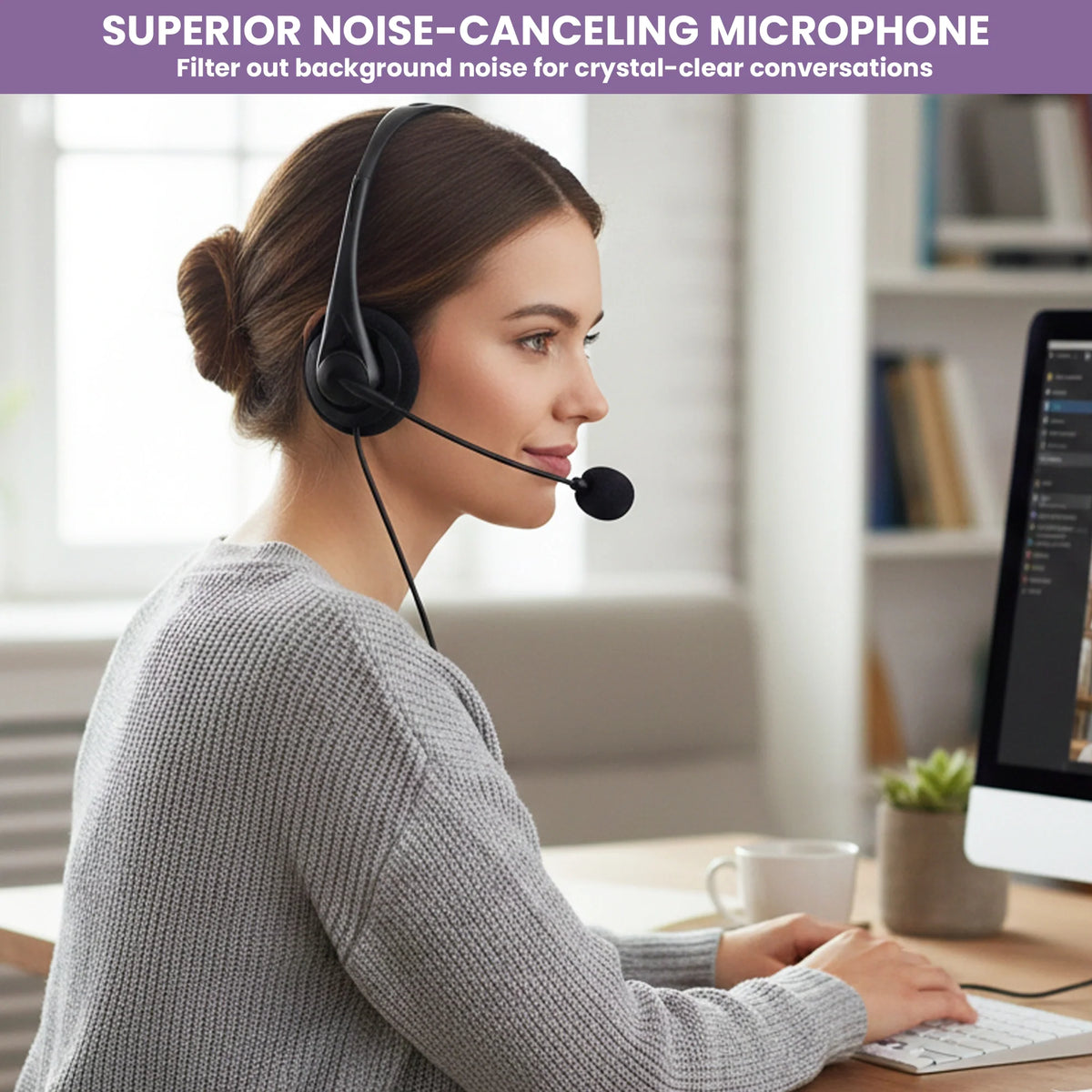 BigPassport Pro-Tech 491 headset featuring a noise cancelling microphone for clear communication