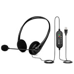 BigPassport Pro-Tech 491 USB Wired Headset with Noise Cancelling Mic - Black