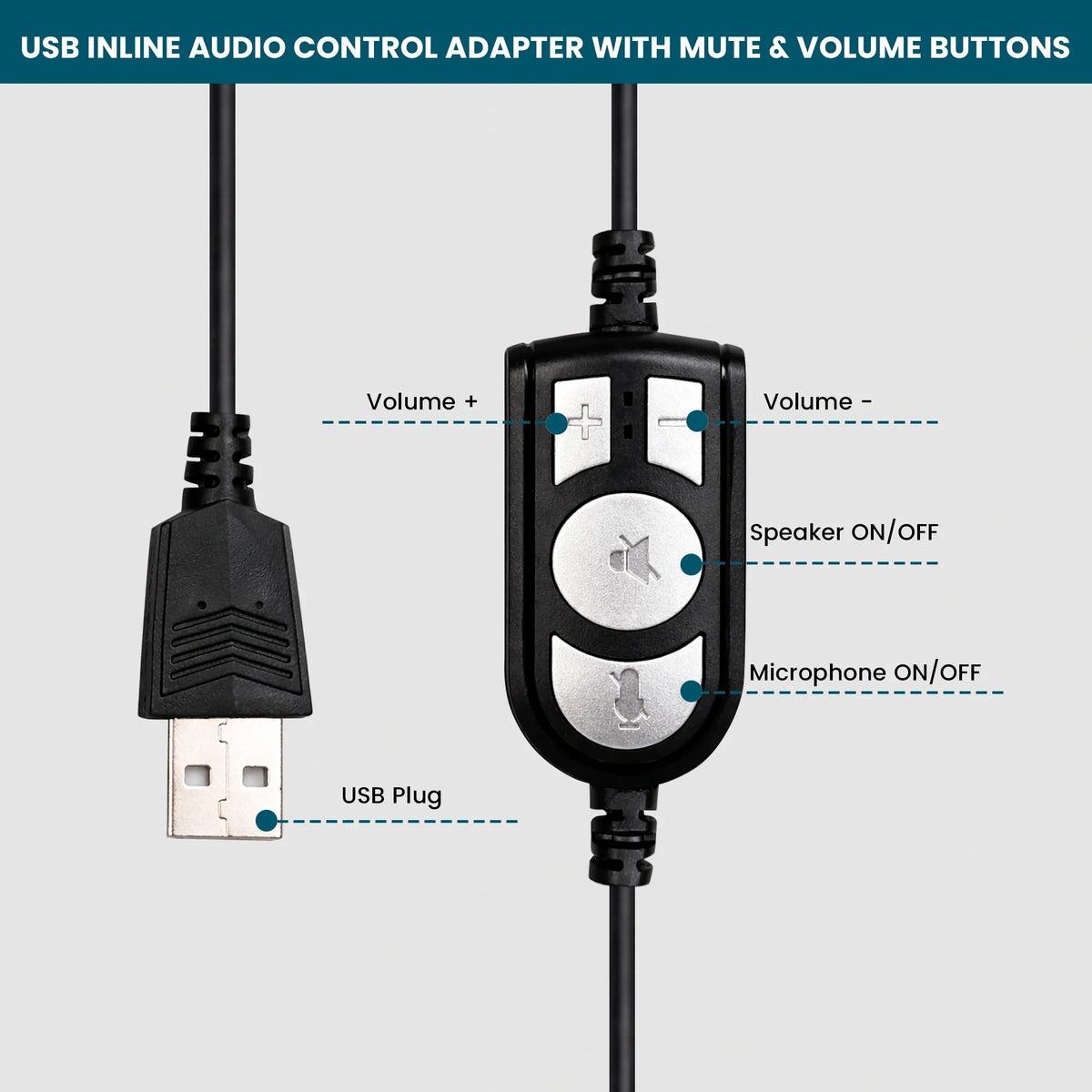 Adjustable headband of the BigPassport Pro-Tech 493 USB wired headset for a secure and comfortable fit.