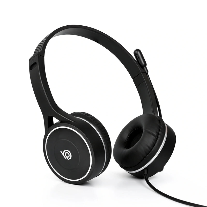 BigPassport Pro-Tech 630 Lightweight USB Headset with Noise Cancelling Mic - Black