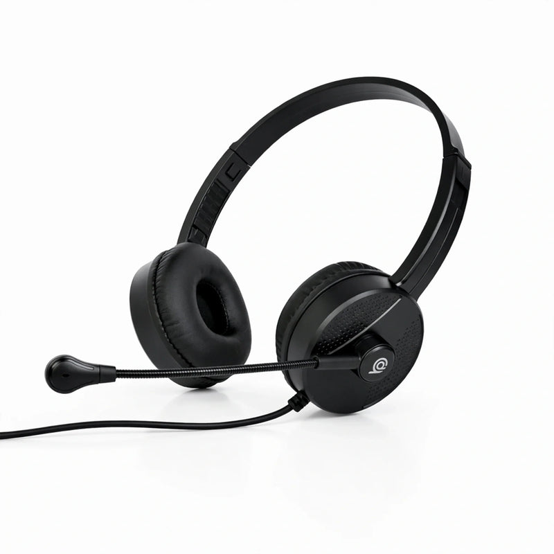 BigPassport Pro-Tech 650 Lightweight USB Headset with Noise Cancelling Mic - Black