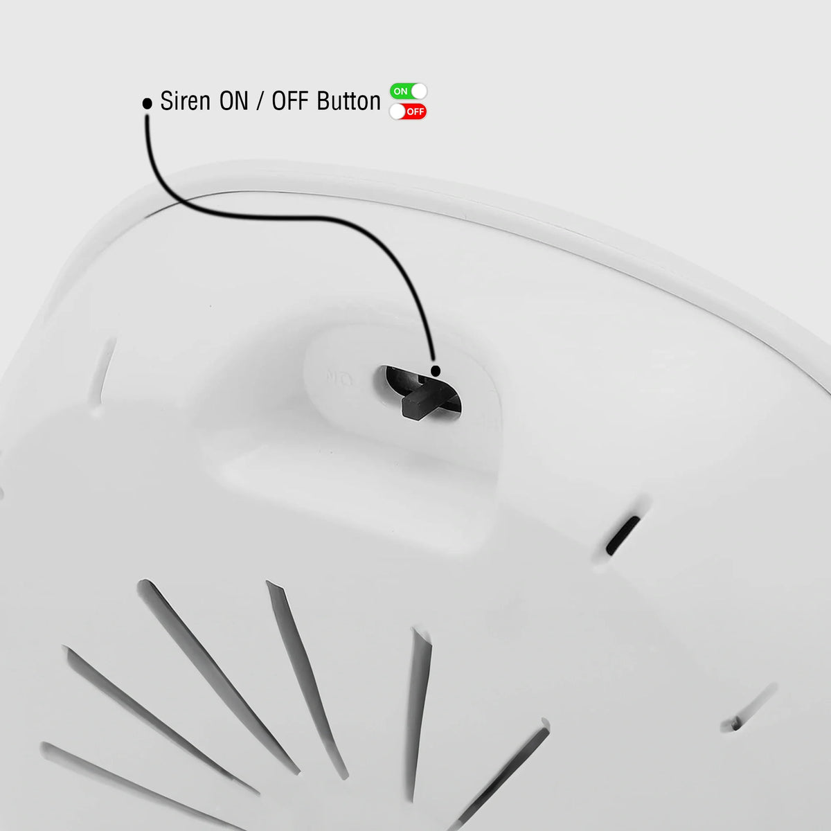 Front view of D3D wireless 433MHz outdoor strobe siren for home security alarm systems