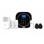 D3D Smart Home Security System | Wireless WiFi & GSM Alarm Kit with Motion Sensor, Door Sensor & Intruder Protection | ZX-G12 Black