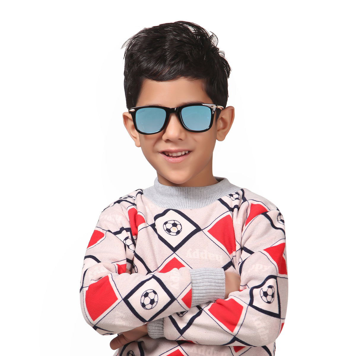 Close-up of ROZIOR children's UV400 sunglasses with durable lightweight frame