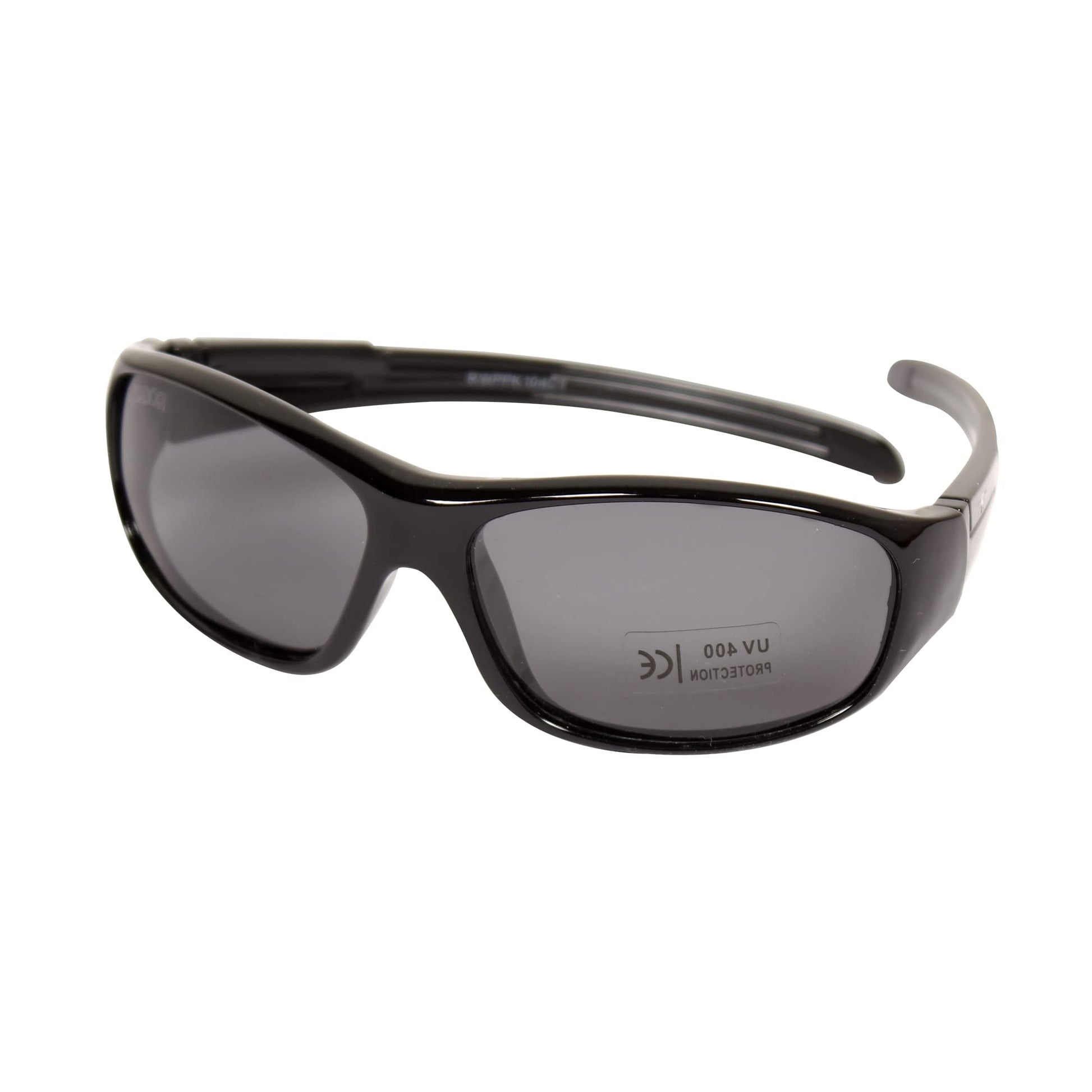 Side profile of ROZIOR kids UV400 sunglasses with a comfortable lightweight frame for boys and girls