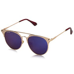 ROZIOR® Golden Aviator Sunglasses for Men & Women | UV Protection Blue Mirror Lens | Golden Metal Frame | RWU2207M4 | Pack of 1