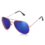 ROZIOR Aviator Sunglasses for Men & Women | UV Protection Green Mirror Lens | Golden Metal Frame | RSU102001M3 | Pack of 1