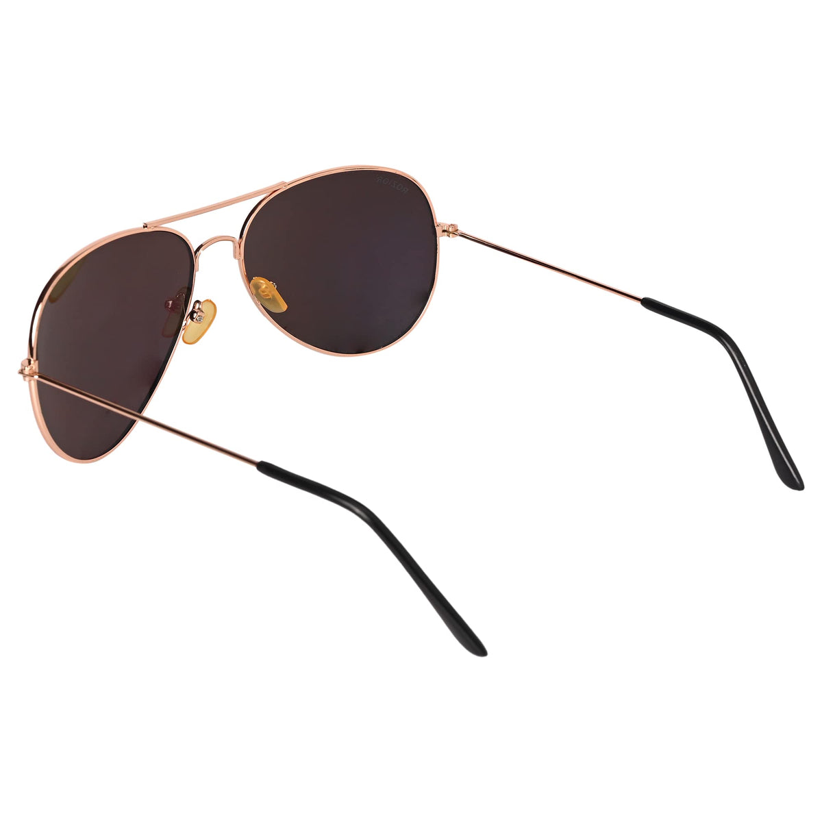 ROZIOR unisex aviator sunglasses with UV protection green mirror lenses for stylish everyday outdoor wear.