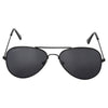 ROZIOR Kids Aviator Sunglasses for Boys & Girls (4–12 Years) | UV400 Protection | Black Smoke Lens | Lightweight Metal Frame | Pack of 1