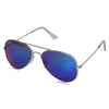 ROZIOR Kids Aviator Sunglasses for Boys & Girls (4–12 Years) | UV400 Protection | Blue Mirror Lens | Lightweight Metal Frame | Pack of 1