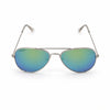 ROZIOR Kids Aviator Sunglasses for Boys & Girls (4–12 Years) | UV400 Protection | Mirrored Blue-Green Lens | Lightweight Metal Frame | Outdoor & Travel Wear
