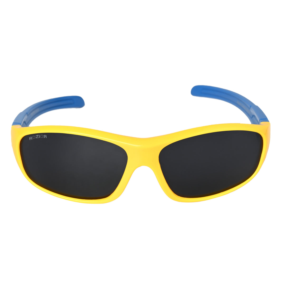 Angled view of ROZIOR lightweight kids sunglasses for outdoor activities and everyday wear