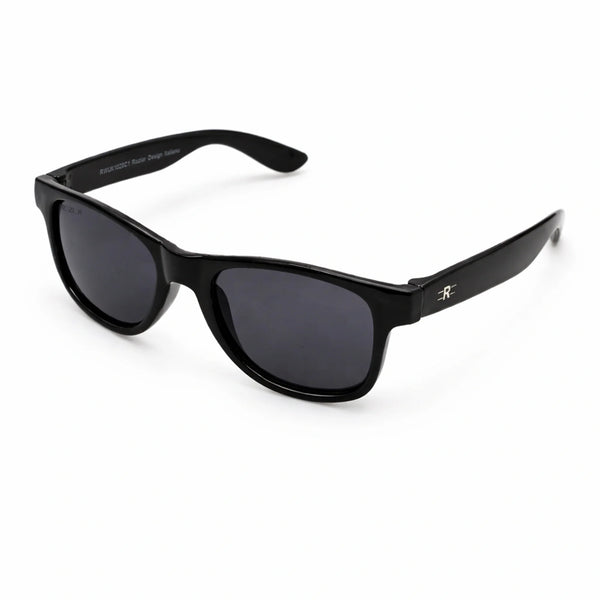 ROZIOR Kids Non-Polarized Sunglasses | Smoke Frame with Smoke Lens | UV400 Protection | Small Size | Black | Pack of 1