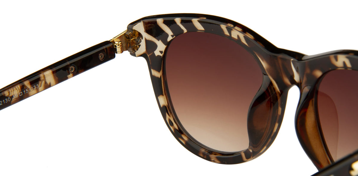 Lightweight ROZIOR women's sunglasses featuring a durable tortoise frame and brown UV400 lenses for all-day comfort
