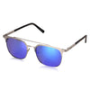 ROZIOR® Men & Women UV400 Sunglasses | Silver Frame | Blue Lens | Medium | Pack of 1