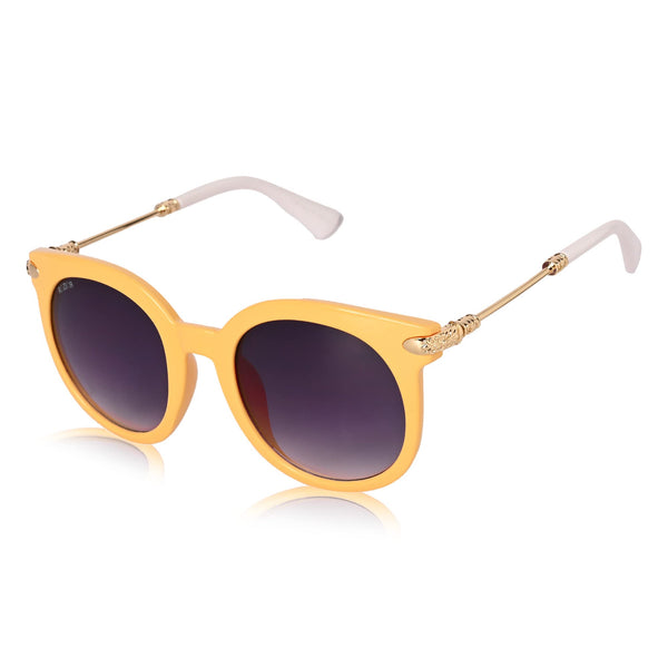ROZIOR® Men & Women UV400 Sunglasses | Yellow Frame | Gradient Smoke Lens