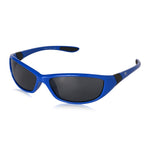 ROZIOR® Men & Women Polarized UV400 Sunglasses | Blue Frame | Smoke Lens