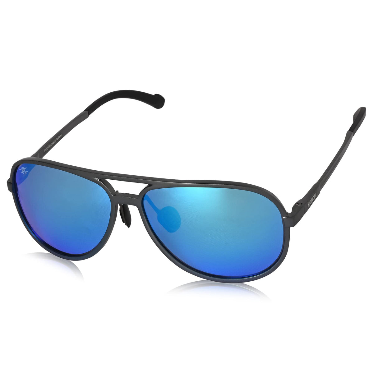 ROZIOR polarized UV protection sunglasses for men and women with premium frame front view