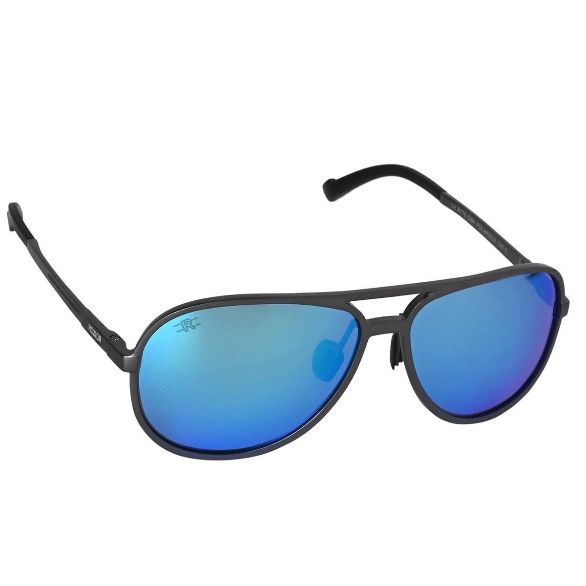 Close-up of ROZIOR premium frame polarized sunglasses with UV protection lenses