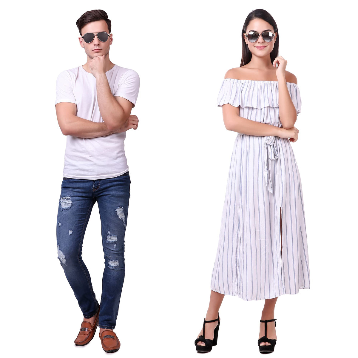 Premium ROZIOR unisex polarized sunglasses featuring smoke lenses and a stylish silver frame for modern fashion