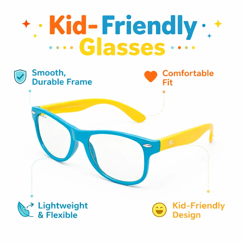 Lightweight ROZIOR kids sunglasses with UV400 protection for travel, sports, and outdoor adventures