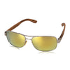 ROZIOR® Unisex Polarized Sunglasses with Gold Lens and Silver Frame (Model RWP1701M3)