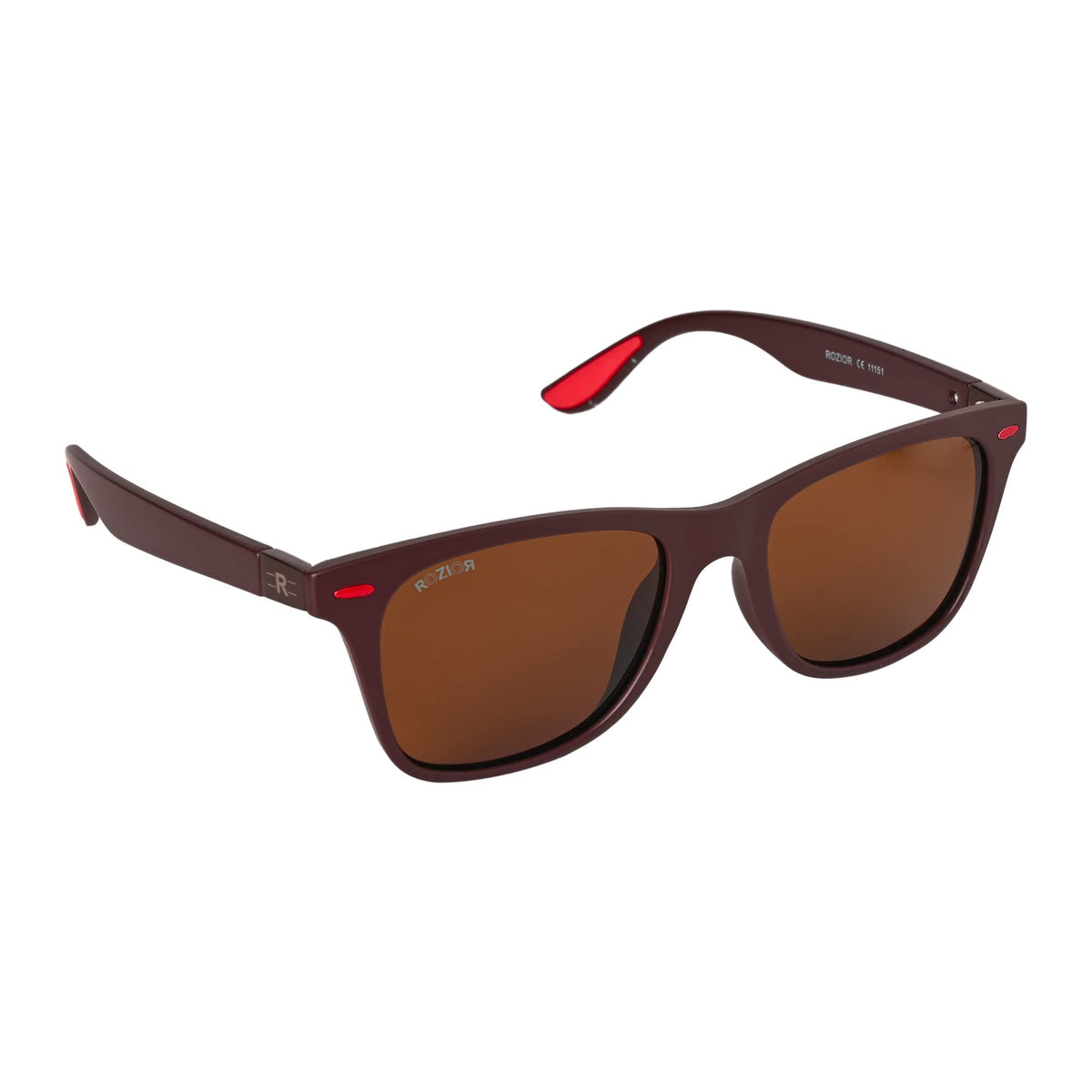 ROZIOR UV400 polarized sunglasses with brown frame and brown lenses designed for driving and outdoor activities