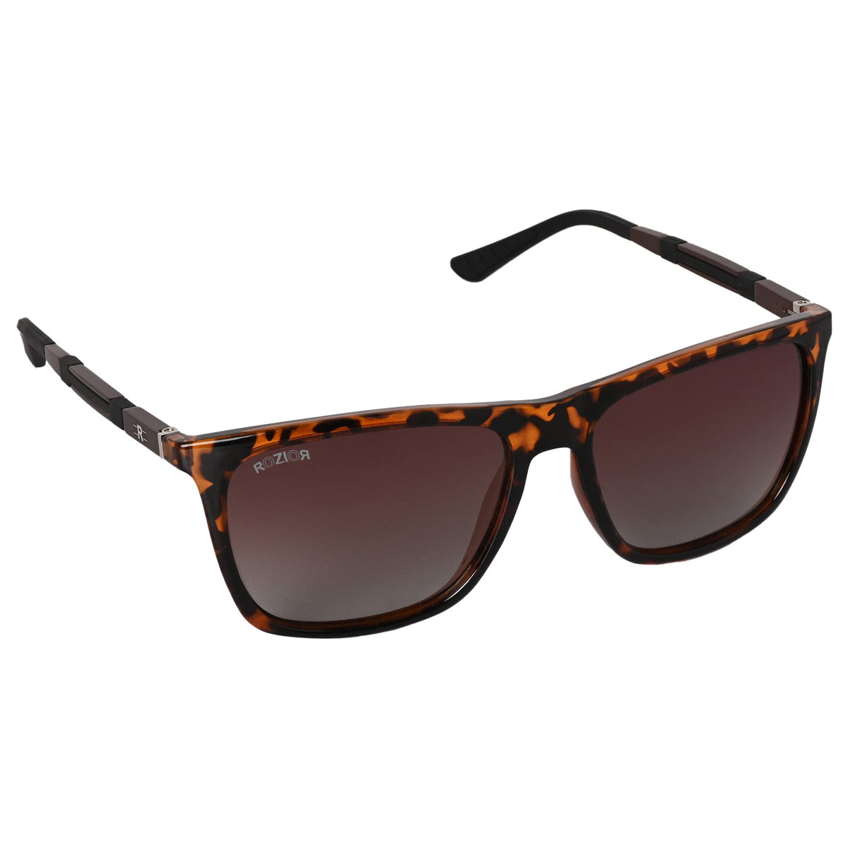 ROZIOR UV400 polarized sunglasses with gloss tea lenses designed for outdoor driving and daily use
